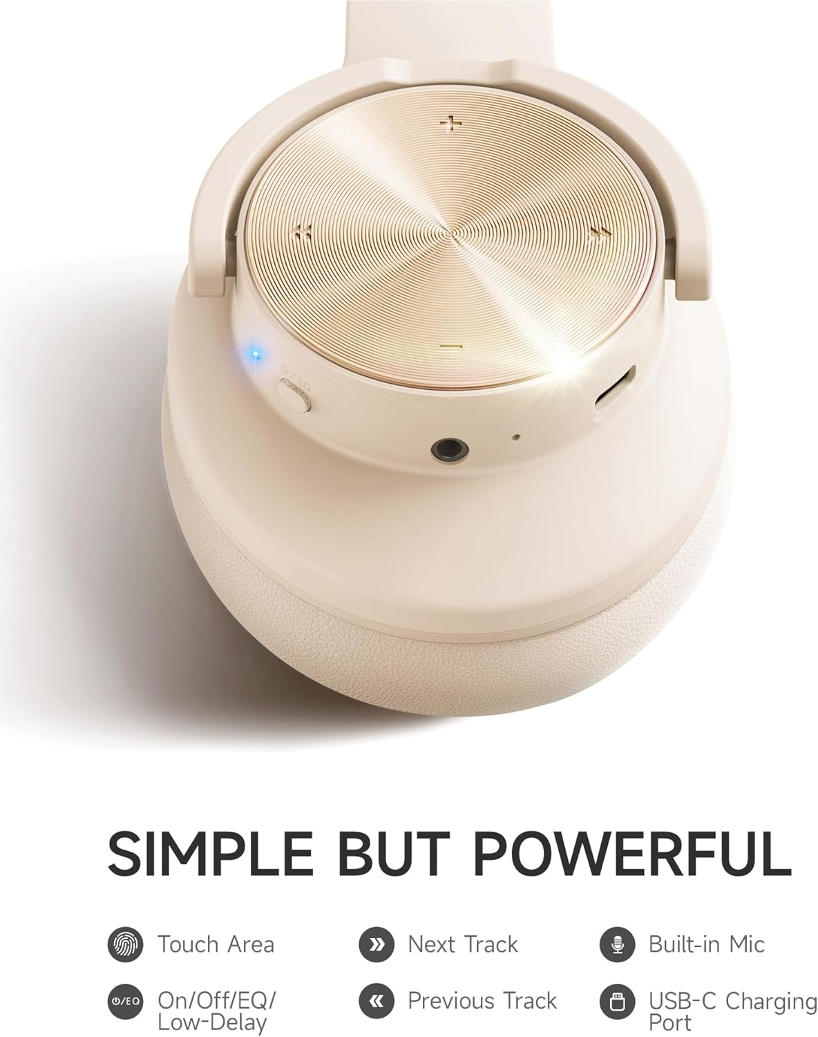 Наушники с микрофоном Picun b8 Bluetooth Beige - фото 6 Наушники с микрофоном Picun b8 Bluetooth Beige - фото 6