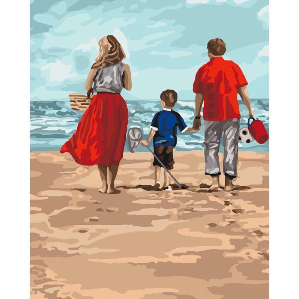 Картина по номерам Идейка Люди Семейный отдых 40х50 см в термопакете (КНО4679-mt)