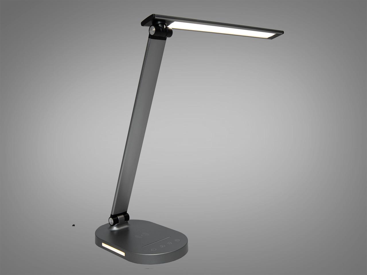 Лампа LED настольная с USB зарядкой минималистичная 6W Серый (A5503GR-W-CH-LS) - фото 2