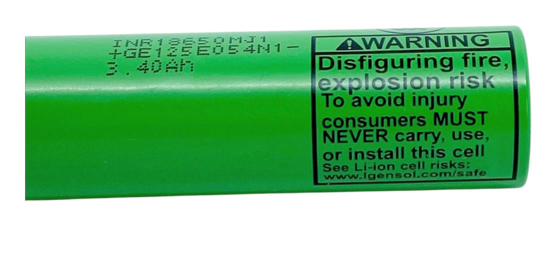 Акумулятор високострумовий LG MJ1 ICR 18650 MJ1 3,7V 3400 mAh Li-Ion (29084005) - фото 6 Акумулятор високострумовий LG MJ1 ICR 18650 MJ1 3,7V 3400 mAh Li-Ion (29084005) - фото 6