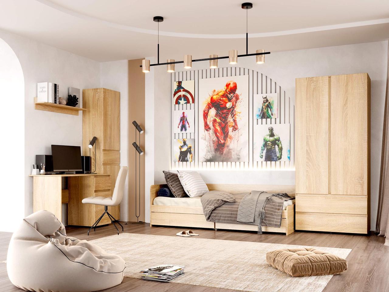 Спальня дитяча Еверест Лайт-2 Дуб сонома (ЕВ20810.02)