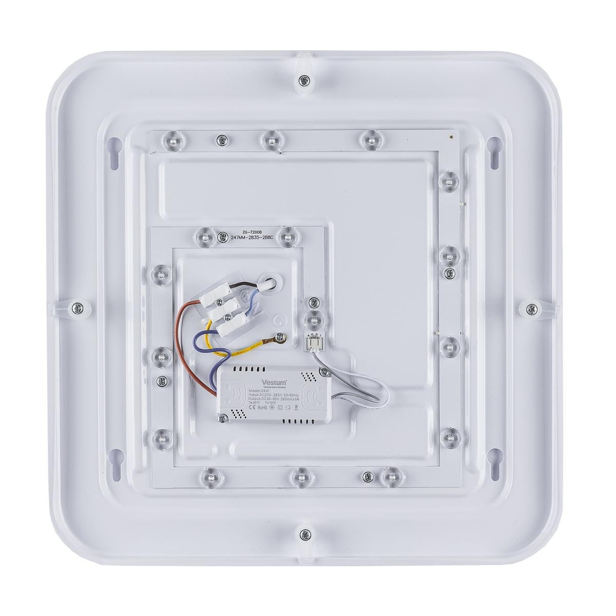 Потолочный светильник Vestum QUATRO матовый 20W 4000К 350х350х60 мм - фото 2