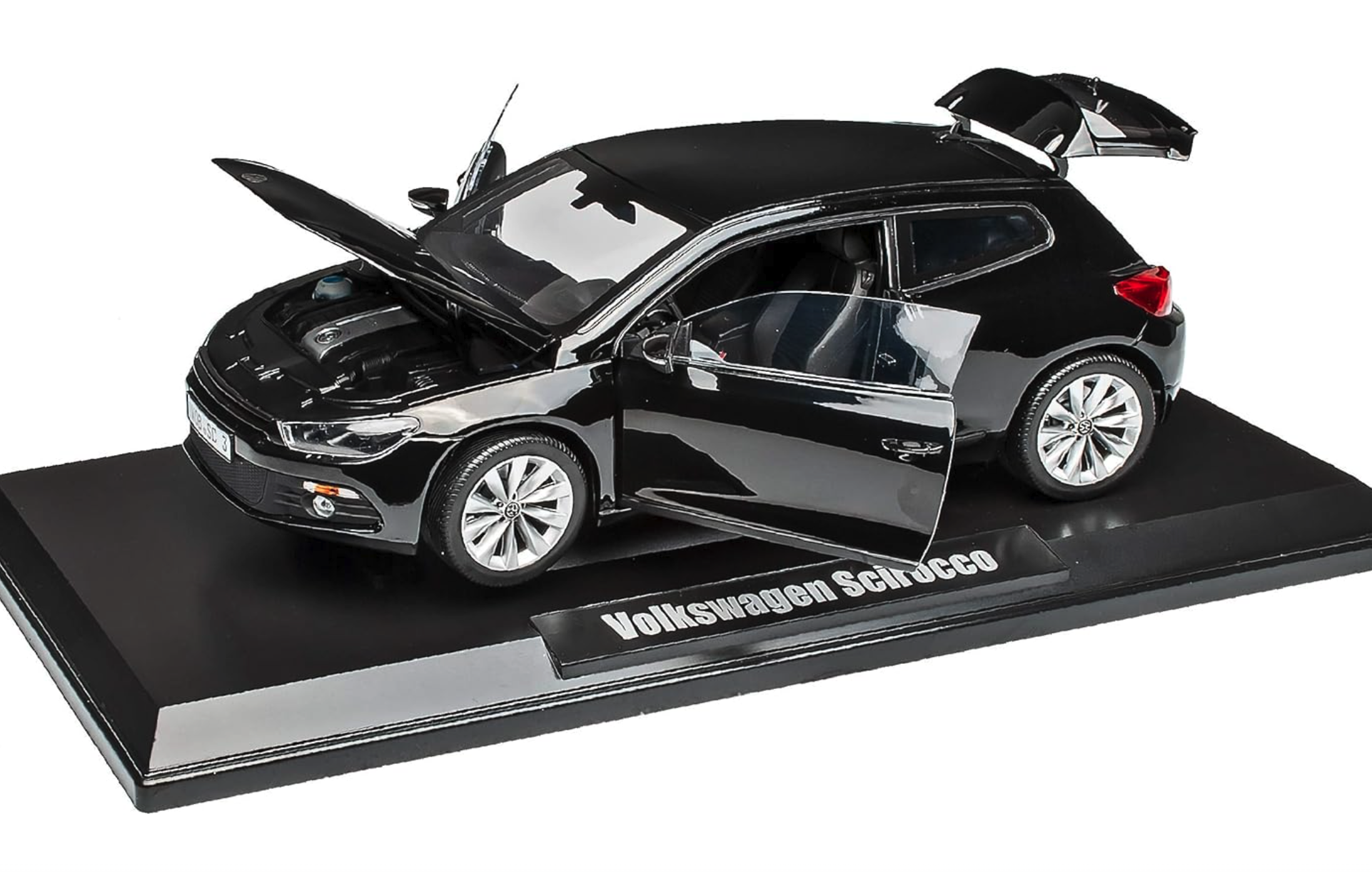Модель автомобиля Norev 1:18 Volkswagen Scirocco 3 Black (B08TB83M41) - фото 3
