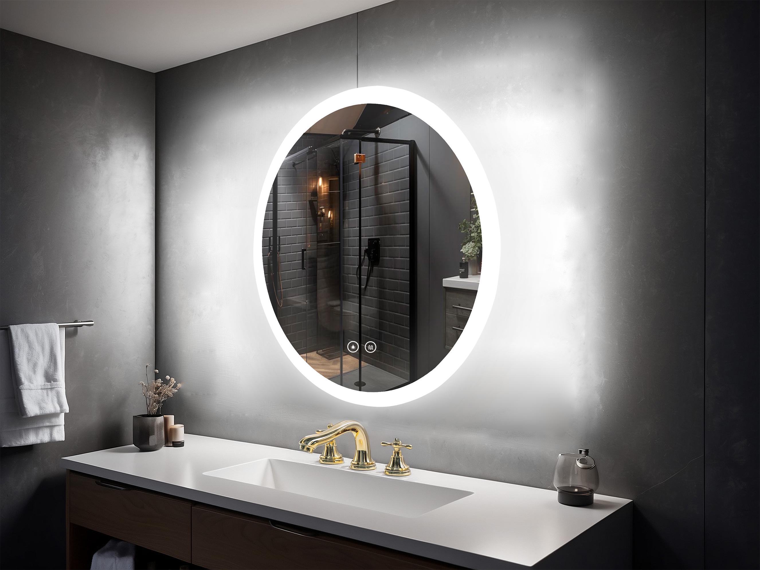 Зеркало для ванной KAYFOVO настенное с LED подсветкой и подогревом 59х59 см (473244599) Зеркало для ванной KAYFOVO настенное с LED подсветкой и подогревом 59х59 см (473244599)