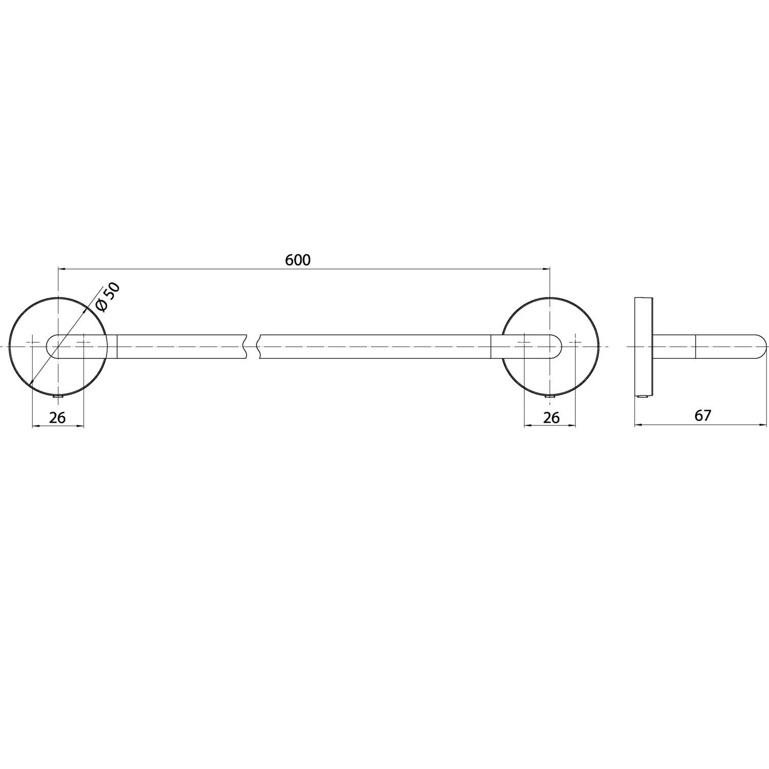 Держатель для полотенец Emco Round 436013360 одинарный Черный (199857) - фото 2 Держатель для полотенец Emco Round 436013360 одинарный Черный (199857) - фото 2