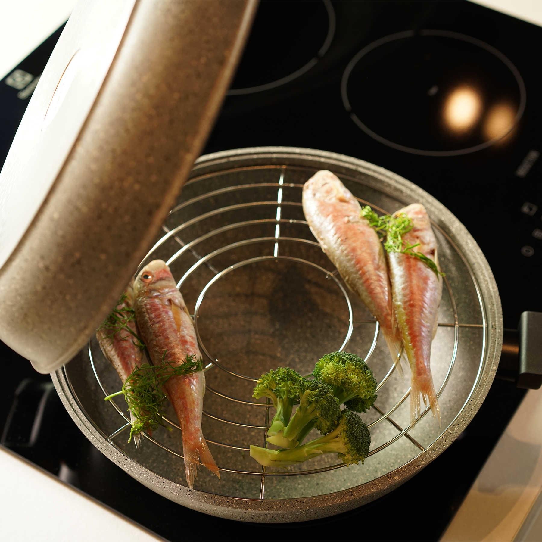 Сковорода двойная Flonal Dura Induction Rocky Twins с решеткой 28 см (RKIWP2830) - фото 13