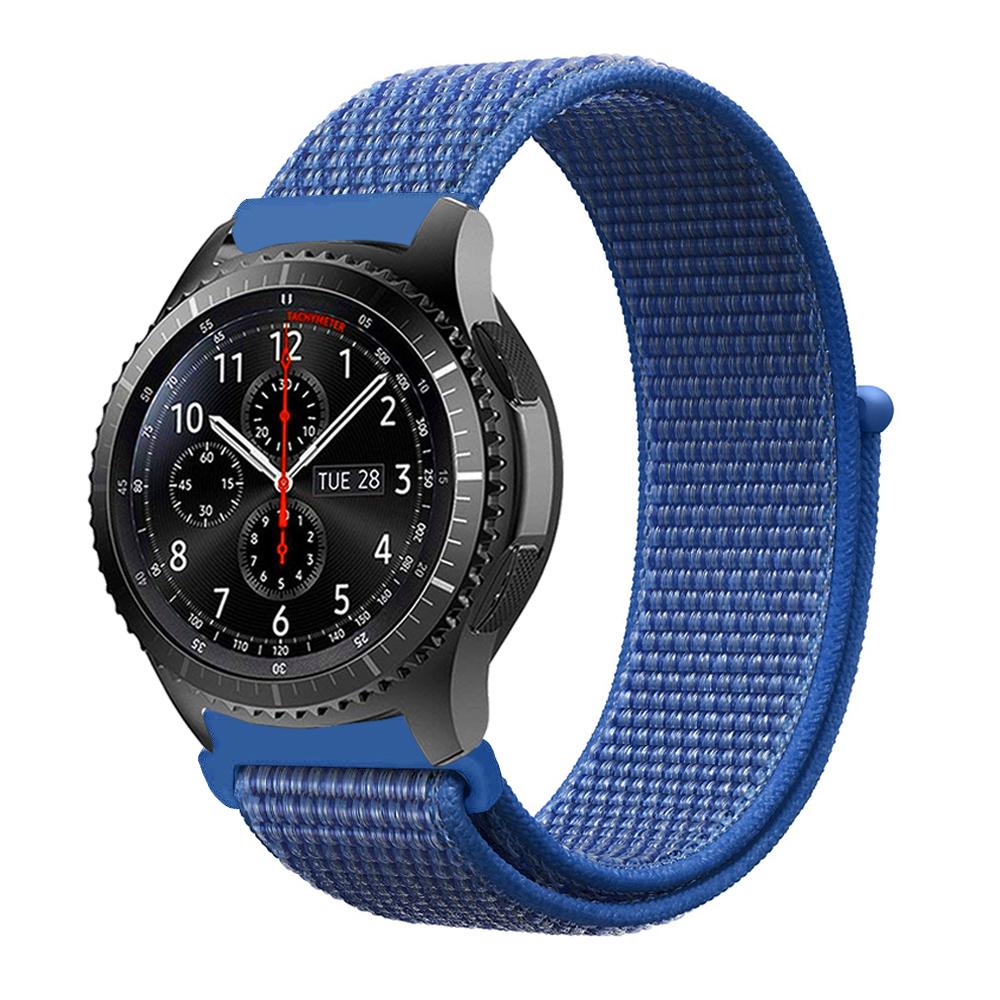 Ремешок Nylon Style BeCover для Samsung Galaxy Watch 42 мм/Watch Active/Active 2 40/44 мм/Watch 3 41 мм/Gear S2 Classic/Gear Sport Blue (705818) - фото 2