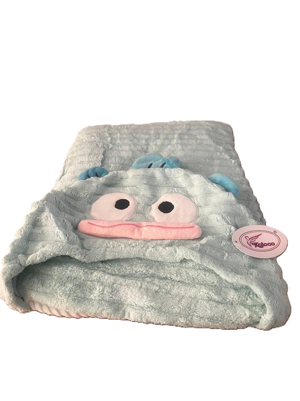 Полотенце детское с капюшоном микрофибра 110х110 см Голубой (Д-rai-kutochok-001-03)