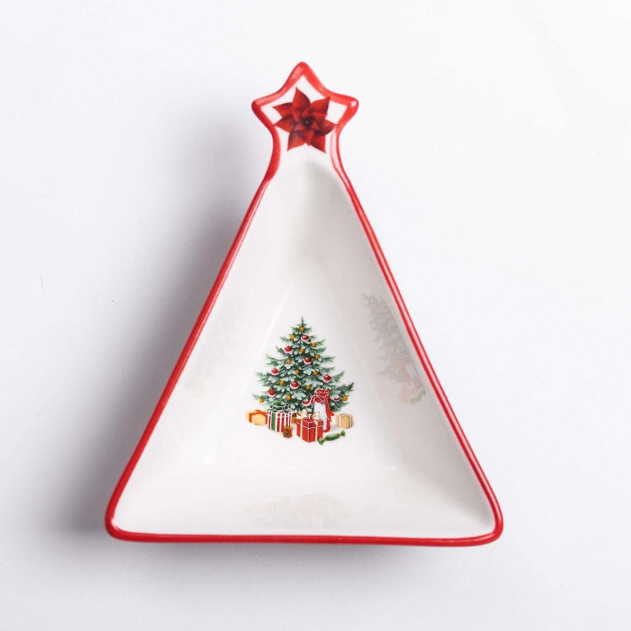Салатниця у формі ялинки новорічна 14,5x12 см (5412) - фото 2 Салатниця у формі ялинки новорічна 14,5x12 см (5412) - фото 2