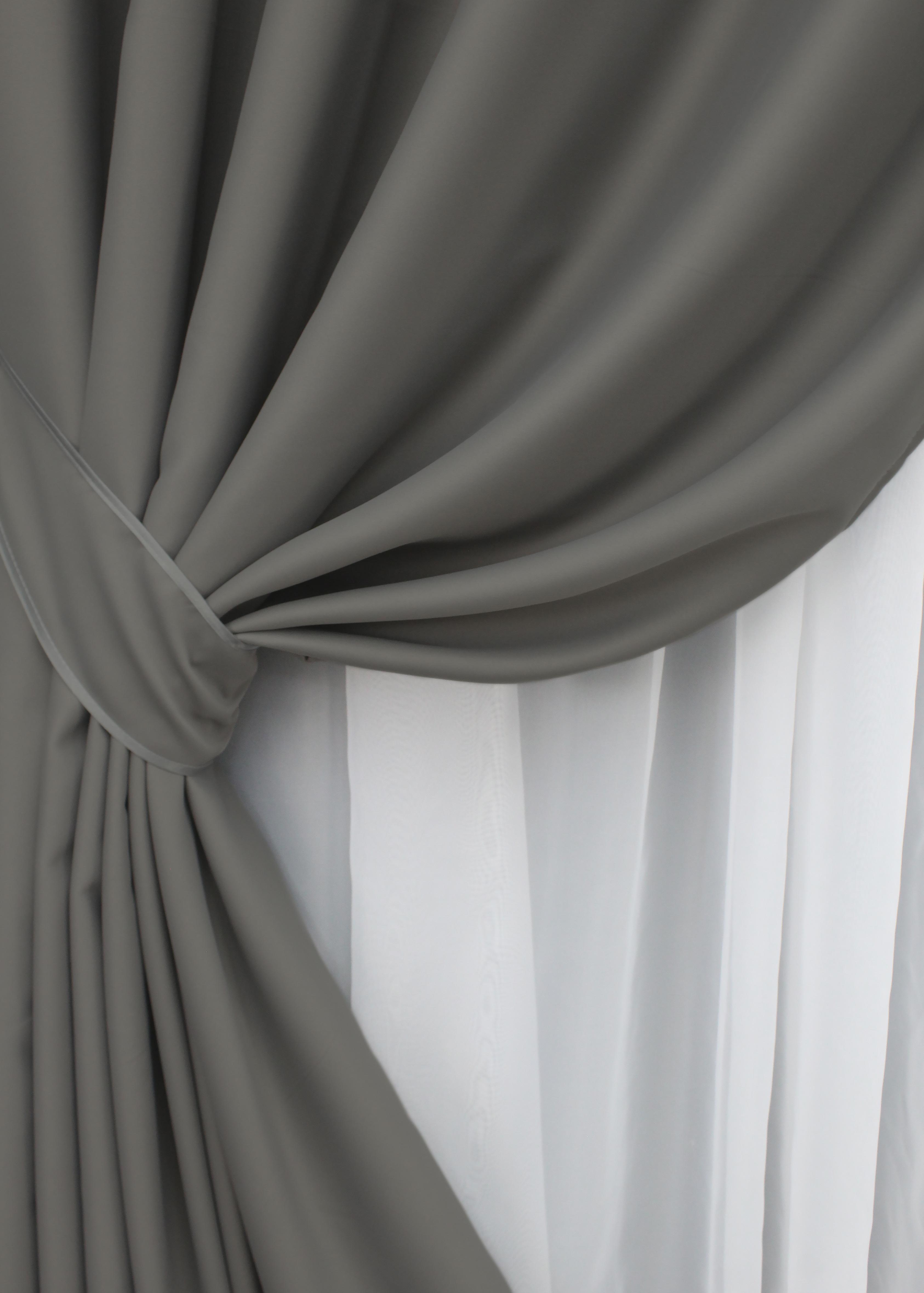 Комплект штор на люверсах VR-Textil Midnight №1228ш микровелюр 150х270 см 2 шт. Серый (37-0137) - фото 3 Комплект штор на люверсах VR-Textil Midnight №1228ш микровелюр 150х270 см 2 шт. Серый (37-0137) - фото 3