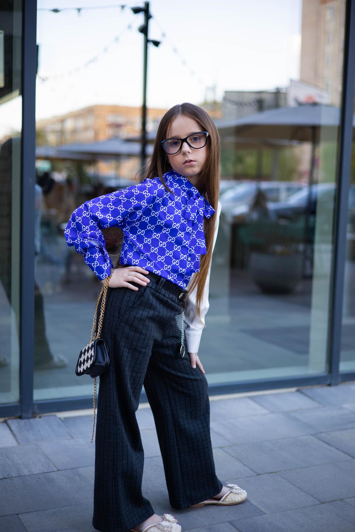 Брюки палаццо подростковые школьные в полоску IRmAS 1111 158 см