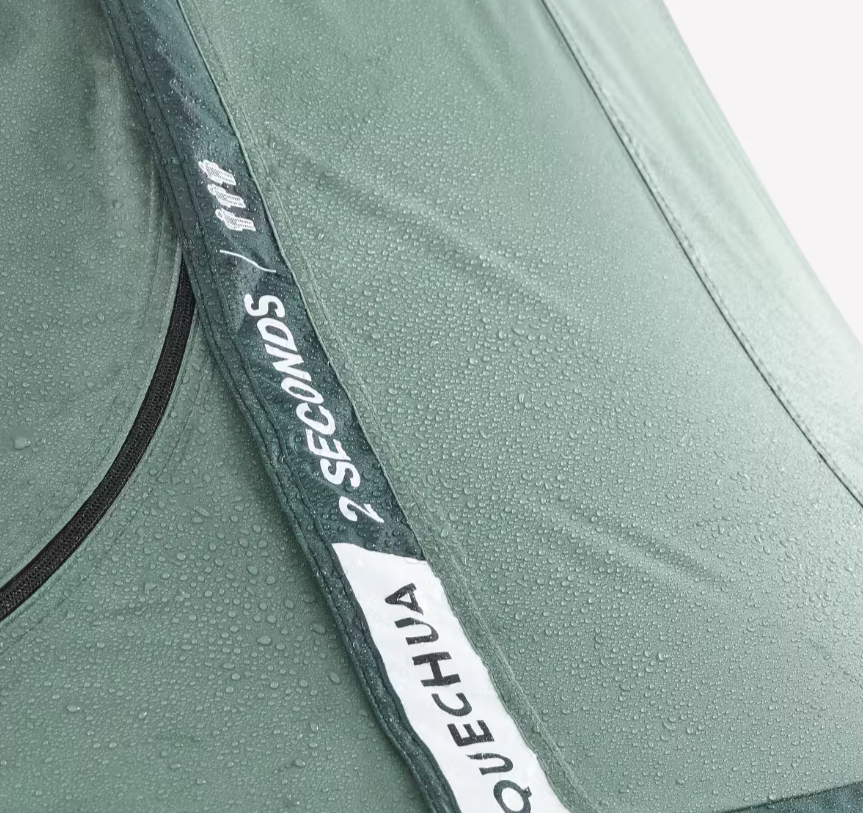 Палатка туристическая Quechua ARPENAZ трехместная/водонепроницаемая/скоросборная Зеленая (2561915189) - фото 5