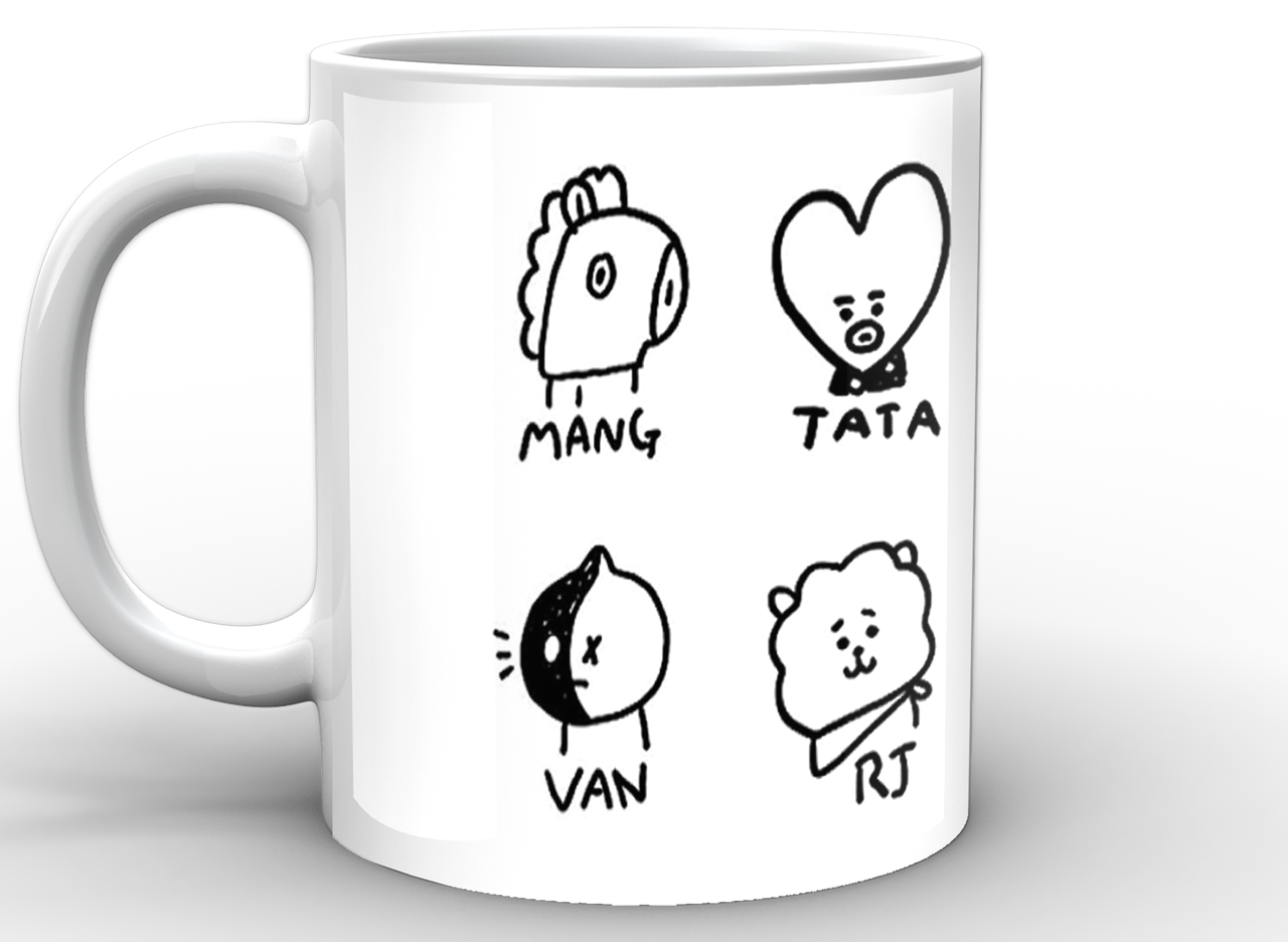 Чашка GeekLand БТС набросок BTS