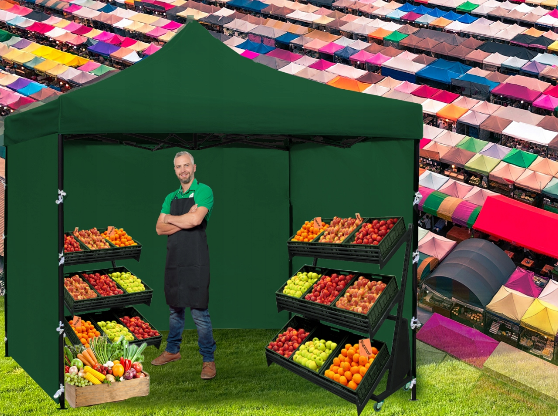 Павильон садовый Maltec 3 стены 3х3 м Зеленый (2155221261) - фото 2 Павильон садовый Maltec 3 стены 3х3 м Зеленый (2155221261) - фото 2