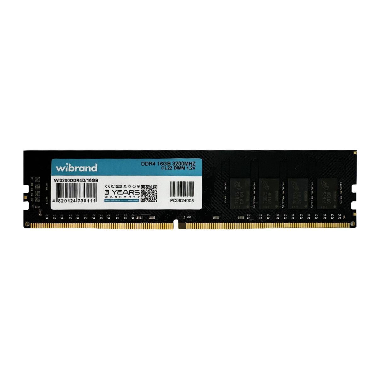 Оперативная память Wibrand DDR4 16 Гб 3200 МГц CL22 DIMM (WI3200DDR4D/16GB)
