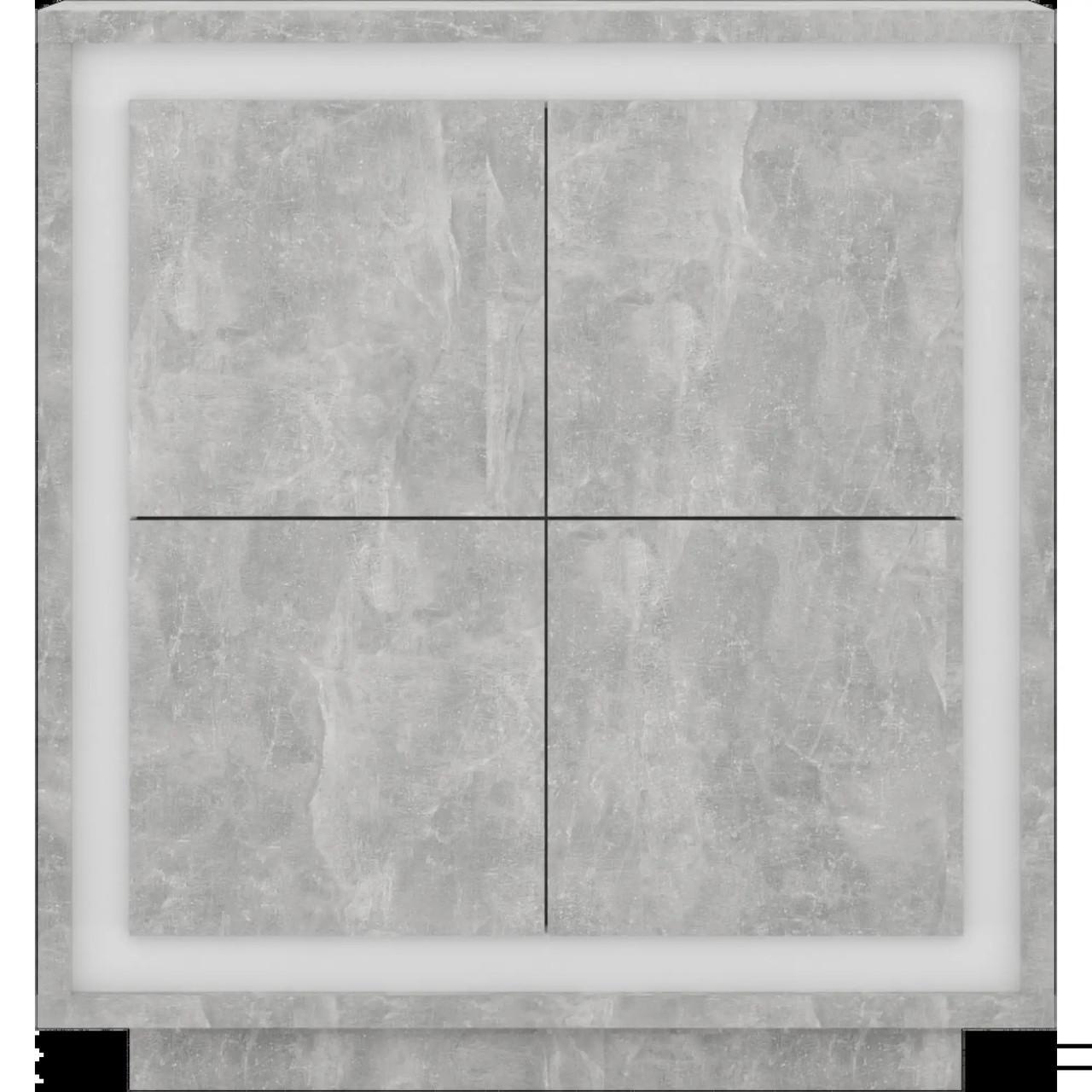 Комод в гостиную Гербор Антарес KOM4D Бетон ательер/Нимфея Альба (GRB-1113)