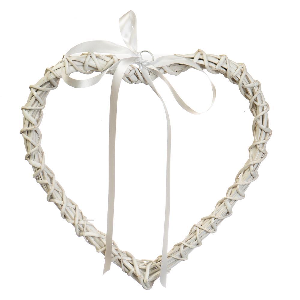 Вінок підвісний з лози Вічне кохання 30х29 см 3 комплекти (5002-025)