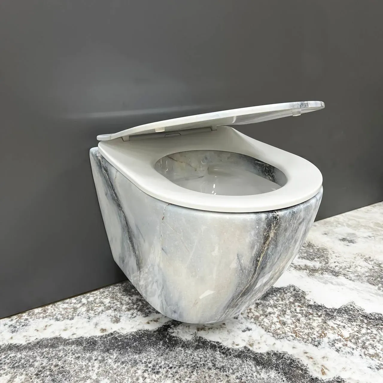 Унітаз підвісний VBI Vulcano безобідковий 480x360 мм Сірий граніт (RM-VBI-020405) - фото 3 Унітаз підвісний VBI Vulcano безобідковий 480x360 мм Сірий граніт (RM-VBI-020405) - фото 3