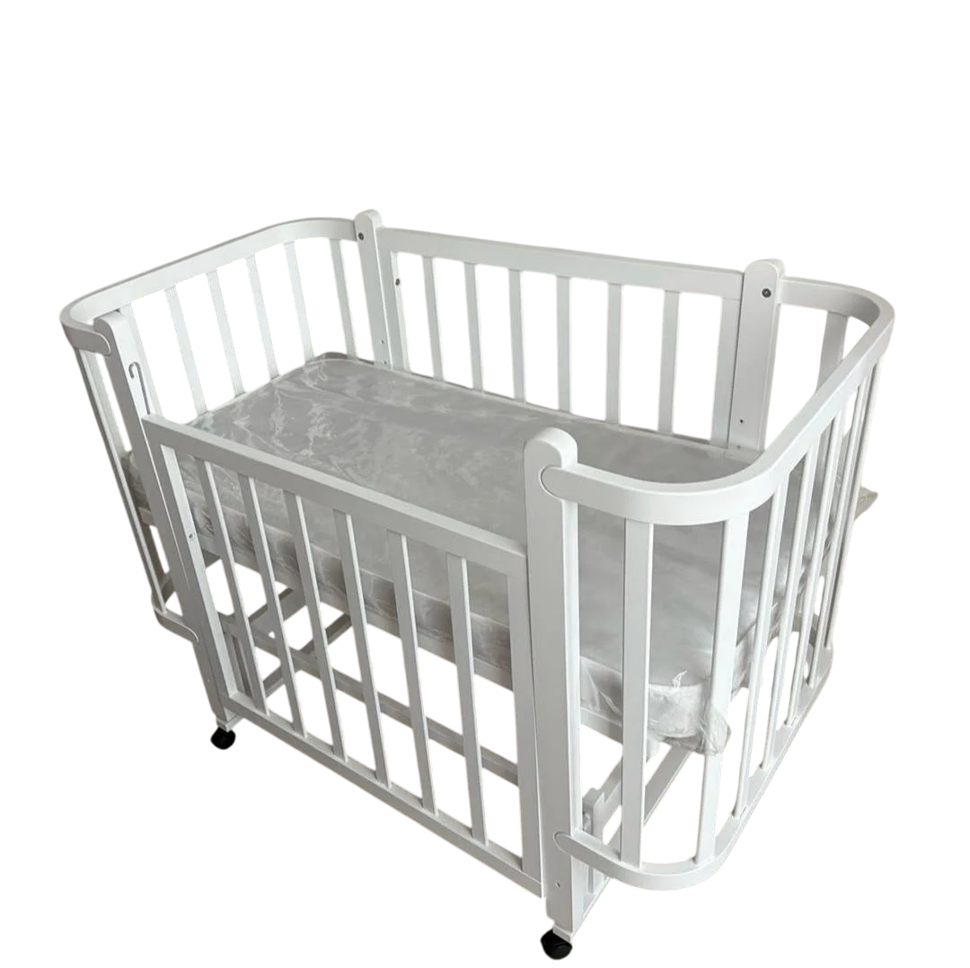 Кроватка детская Prestige матрас/маятник поздовжний дерево бук Белый - фото 1 Кроватка детская Prestige матрас/маятник поздовжний дерево бук Белый - фото 1