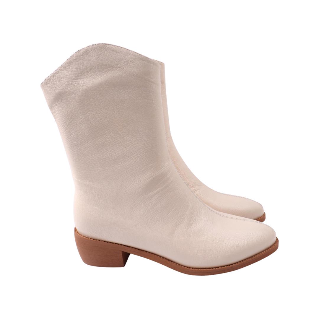 Ботинки женские Brocoly из кожи р. 36 Молочный (365-22DHC)