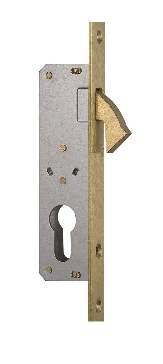 Замок-краб циліндровий Siba 10201/20 B 20 мм для розсувних дверей Латунь полірована (10201/20 PB)