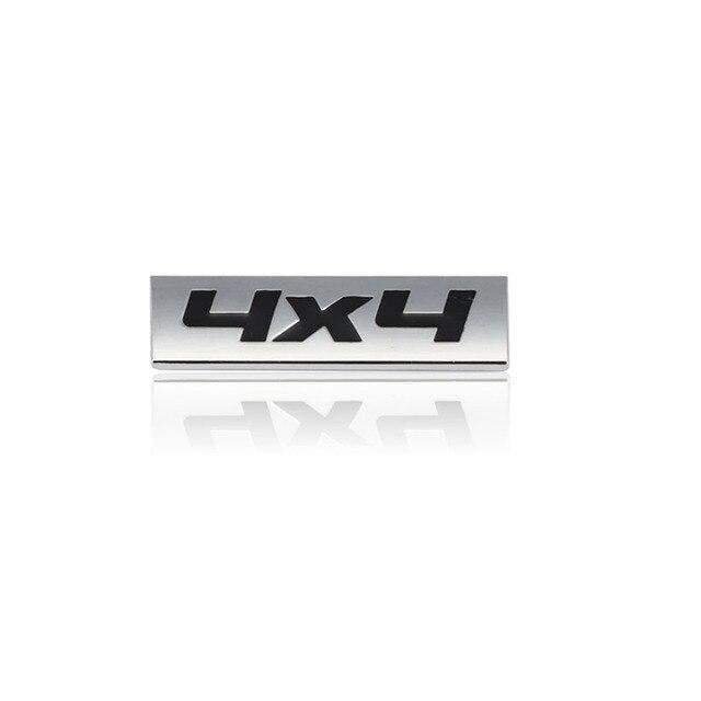 Эмблема 4x4 металл 7,5х2 см Хром/Черный глянцевый (1726080919)