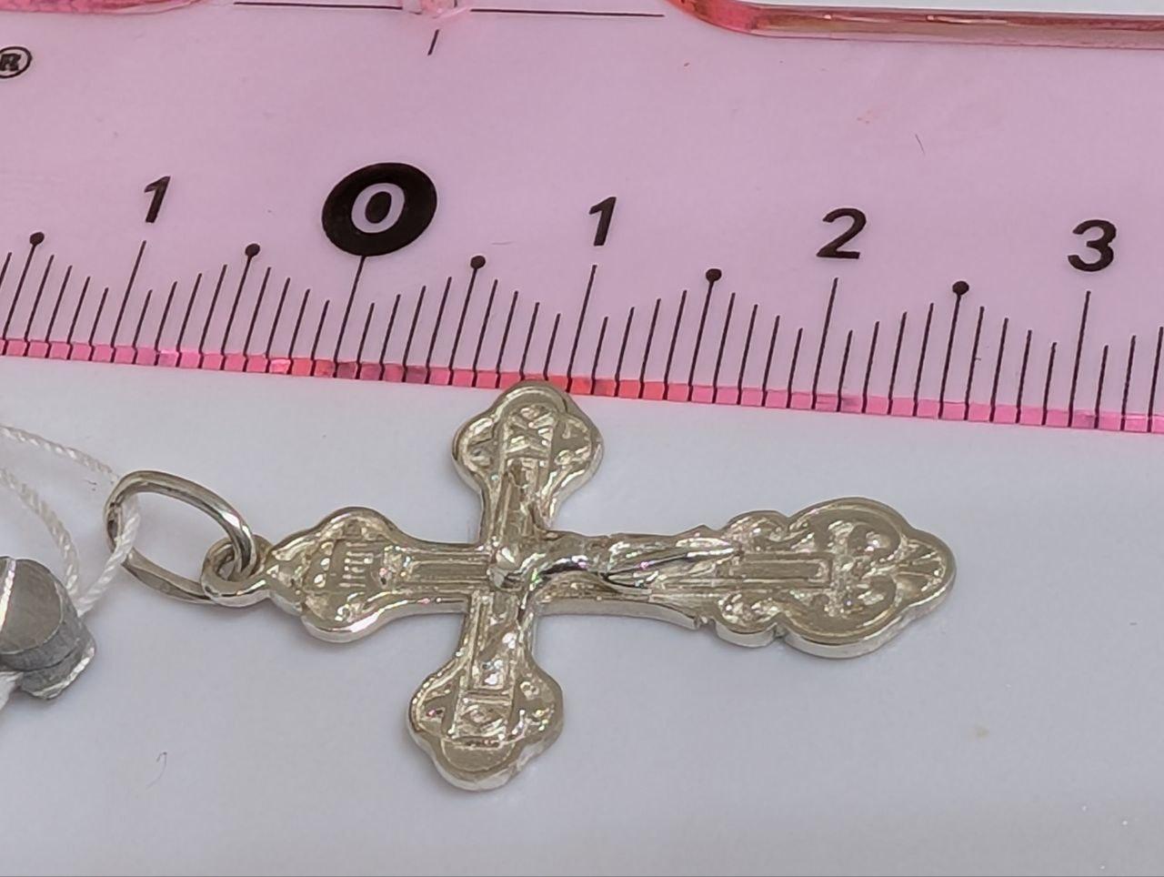 Срібний хрестик 925 проби православний (2826849461) - фото 3 Срібний хрестик 925 проби православний (2826849461) - фото 3