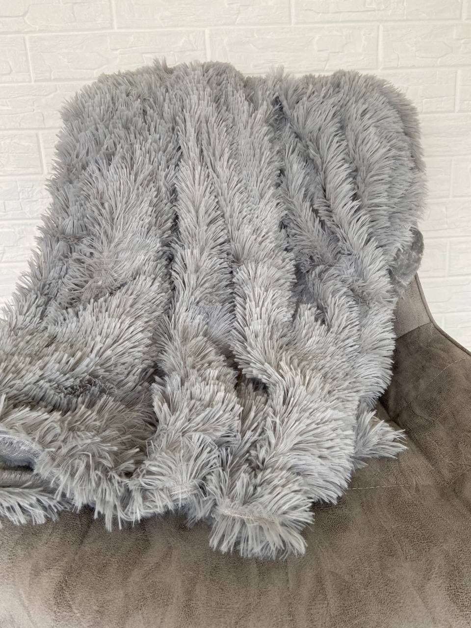 Плед Koloco Травка 160X210см Сірий - фото 1 Плед Koloco Травка 160X210см Сірий - фото 1