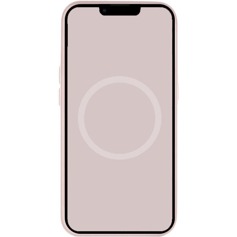 Противоударный Чехол Silicone case (AAA) full with Magsafe and Animation для Apple iPhone 15 Plus (6.7") Розовый / Light pink - фото 3