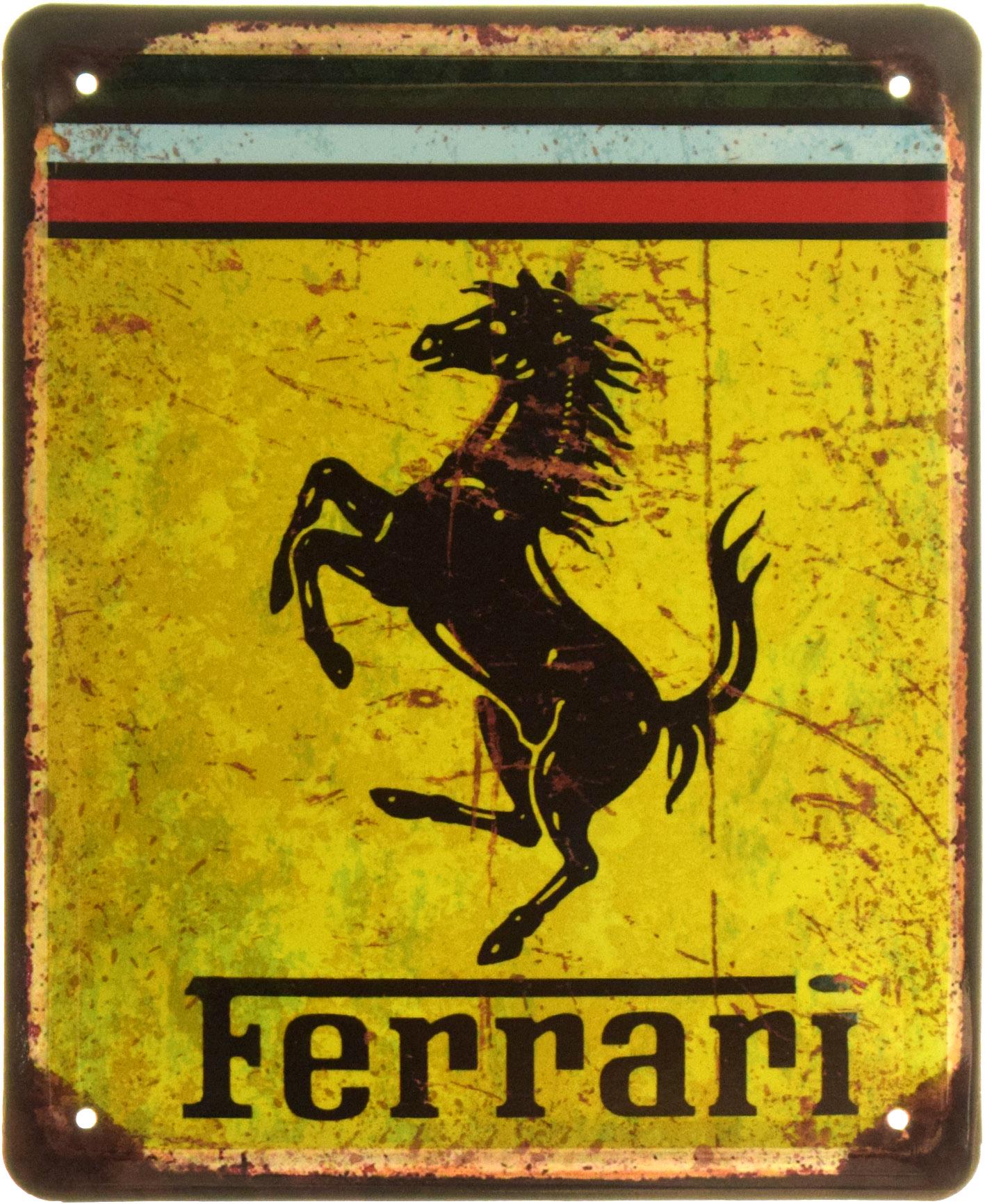 Табличка металева "Ferrari" 18x22 см (ms-103842)