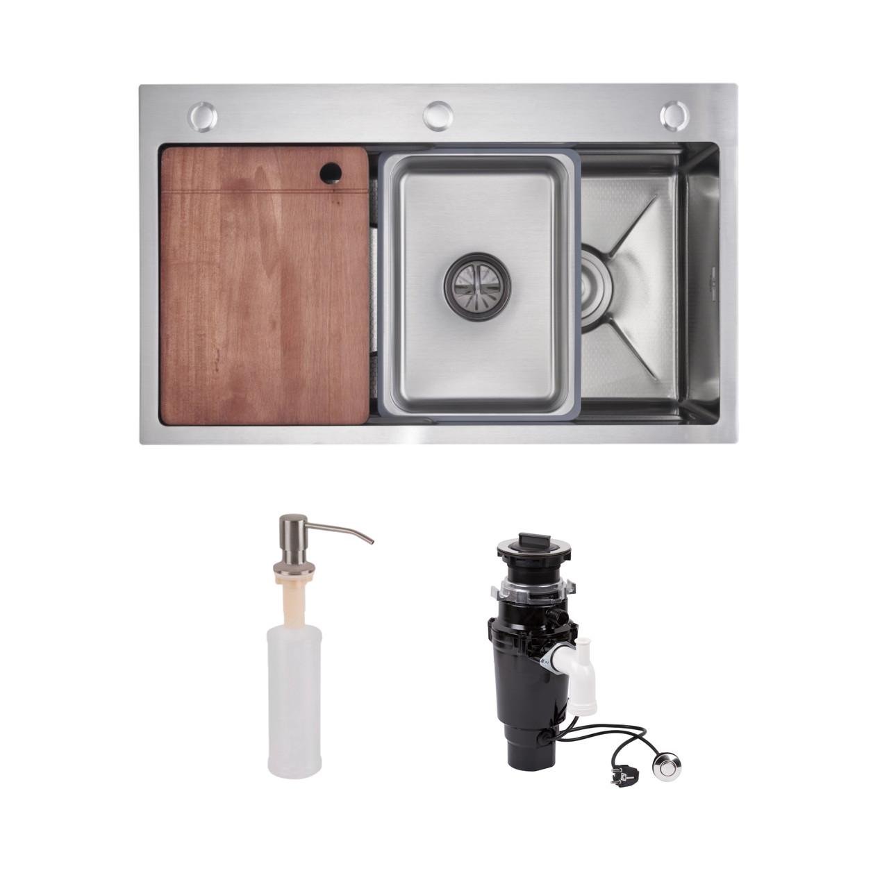 Мойка для кухни встроенная Lidz Handmade H7545 Decor Honeycomb комплект (LDH7545DEC48372) Мойка для кухни встроенная Lidz Handmade H7545 Decor Honeycomb комплект (LDH7545DEC48372)