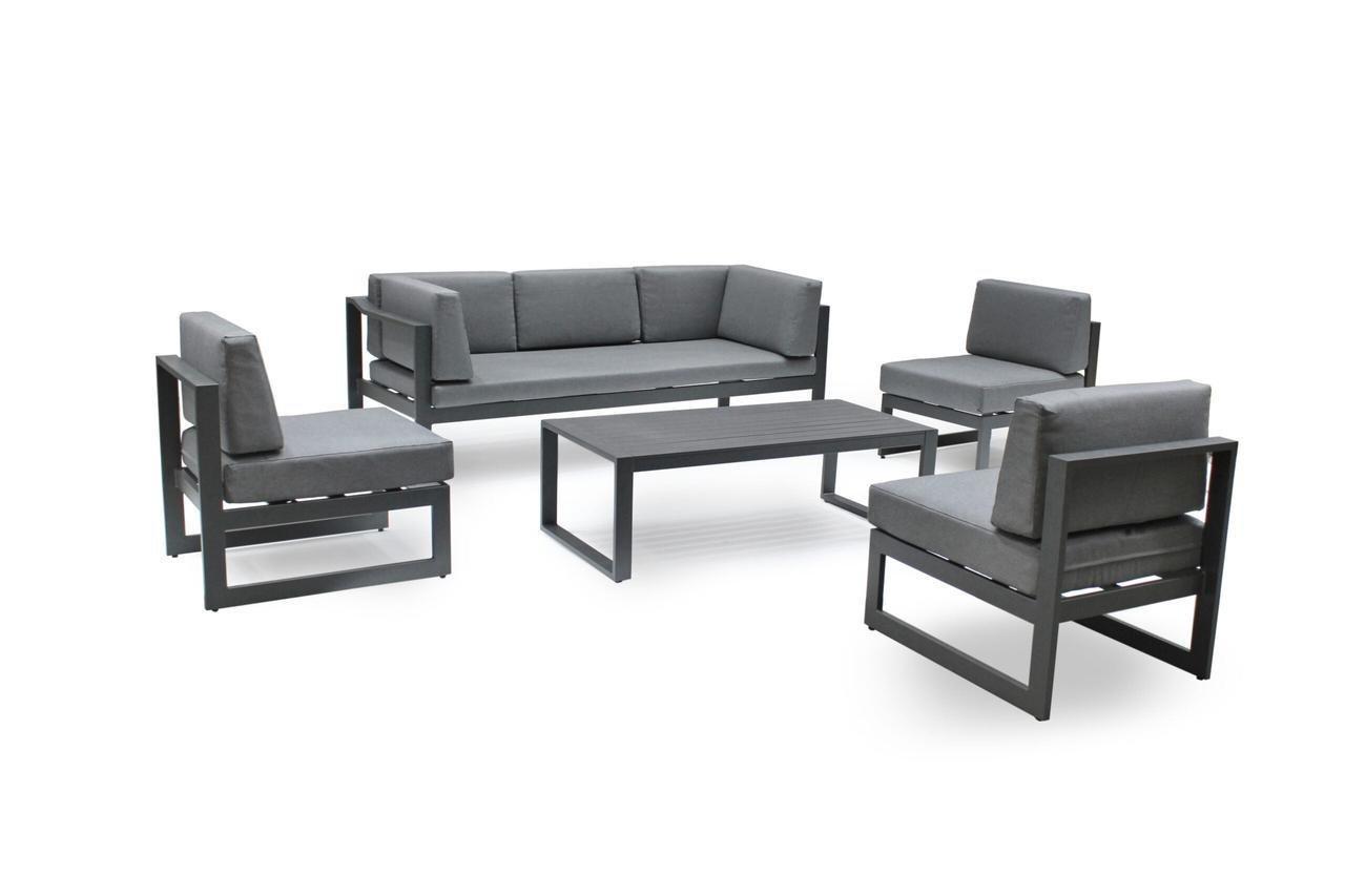 Комплект садовой мягкой мебели Loft с металлическим каркасом Серый (KS-1253-NM)