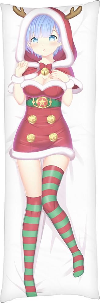 Подушка дакимакура Сhristmas Re Zero 40х100 см (13531165)