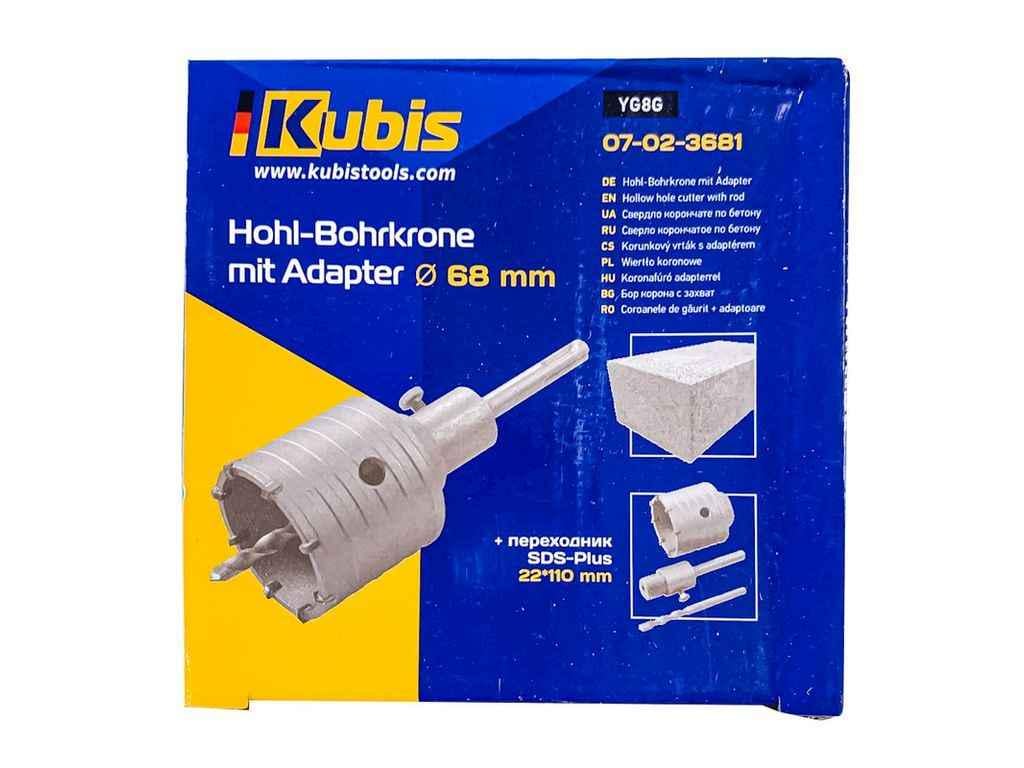 Коронка по бетону Kubis 22х110 мм YG8C і переходник SDS-Plus (899785)