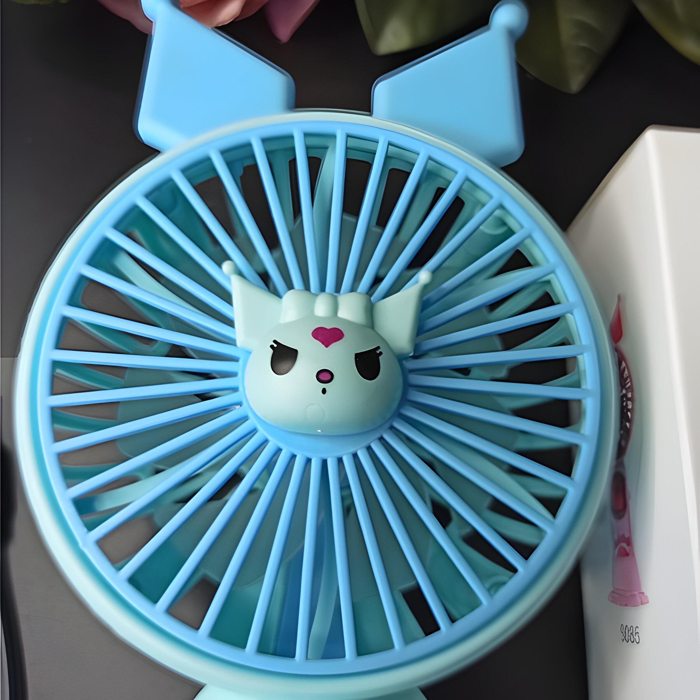 Дитячий вентилятор з підсвічуванням Куромі Блакитний (S085) - фото 4 Дитячий вентилятор з підсвічуванням Куромі Блакитний (S085) - фото 4