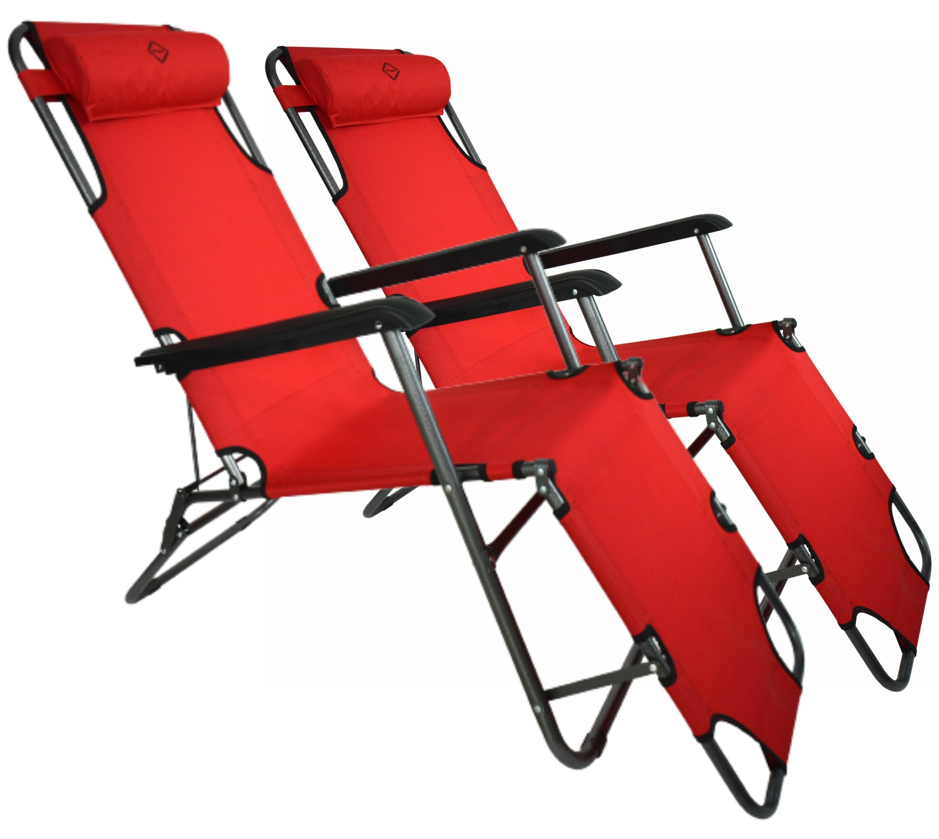 Комплект шезлонгов Bonro 178 см Красный 2 шт (70000209)