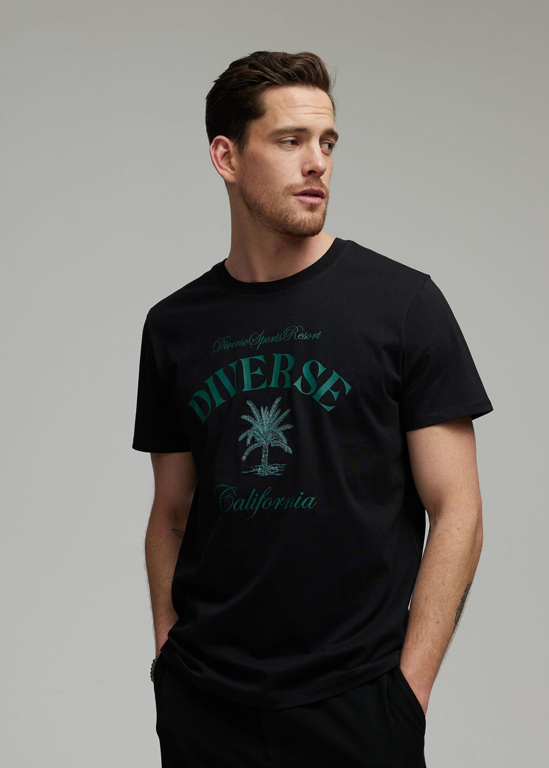 Футболка мужская Diverse PRM PALM 01 2XL Черный (5905384110404) Футболка мужская Diverse PRM PALM 01 2XL Черный (5905384110404)