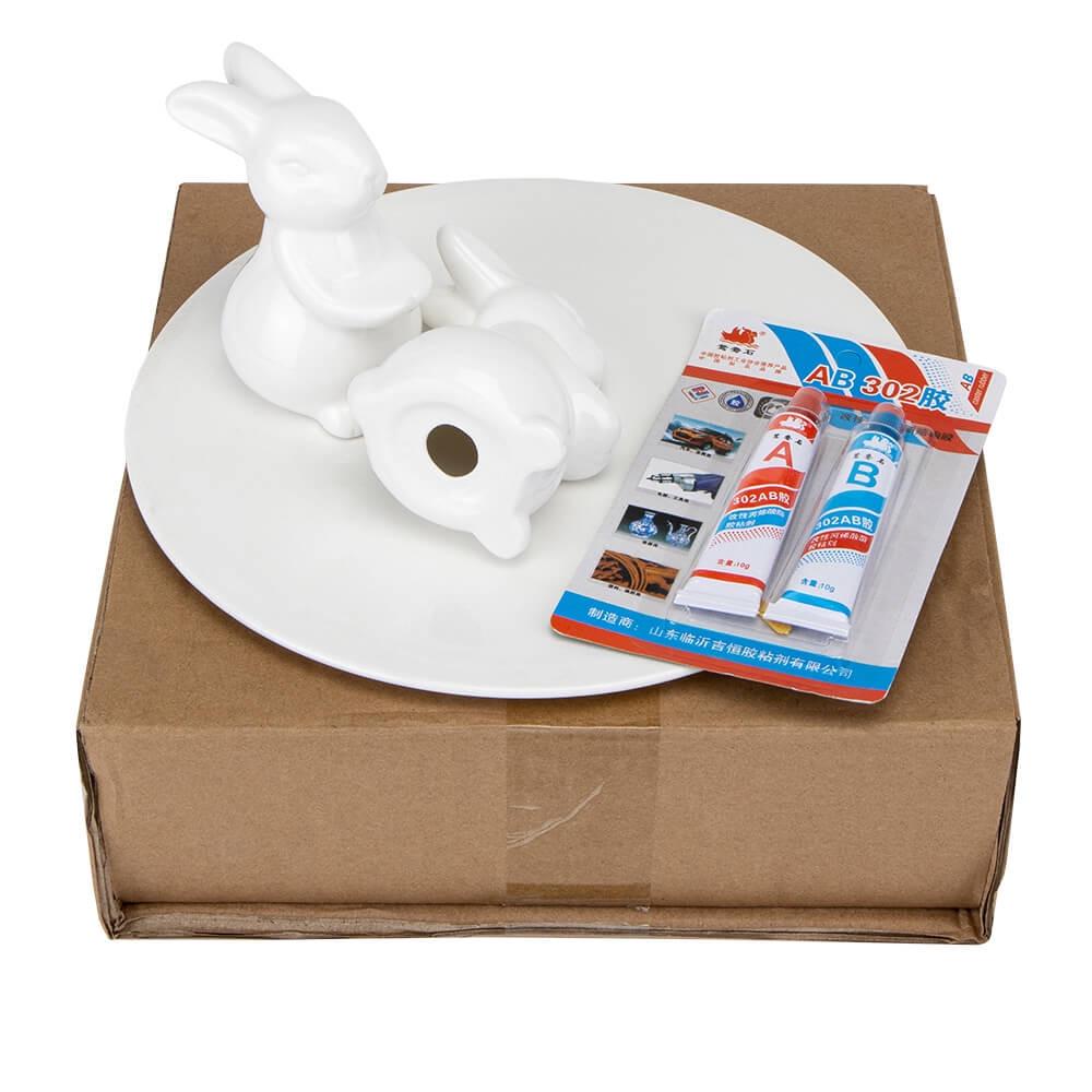 Керамічна підставка Lefard Два кролики 30 см Білий (8910-002) - фото 5 Керамічна підставка Lefard Два кролики 30 см Білий (8910-002) - фото 5