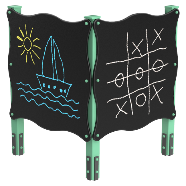 Доска для рисования для детской игровой площадки Kidigo 122х122х162 см Разноцветный (1127670964) - фото 2