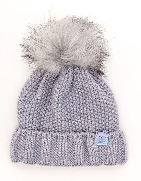 Шапка детская для девочек Молли D865 флис 46-50 см Серый