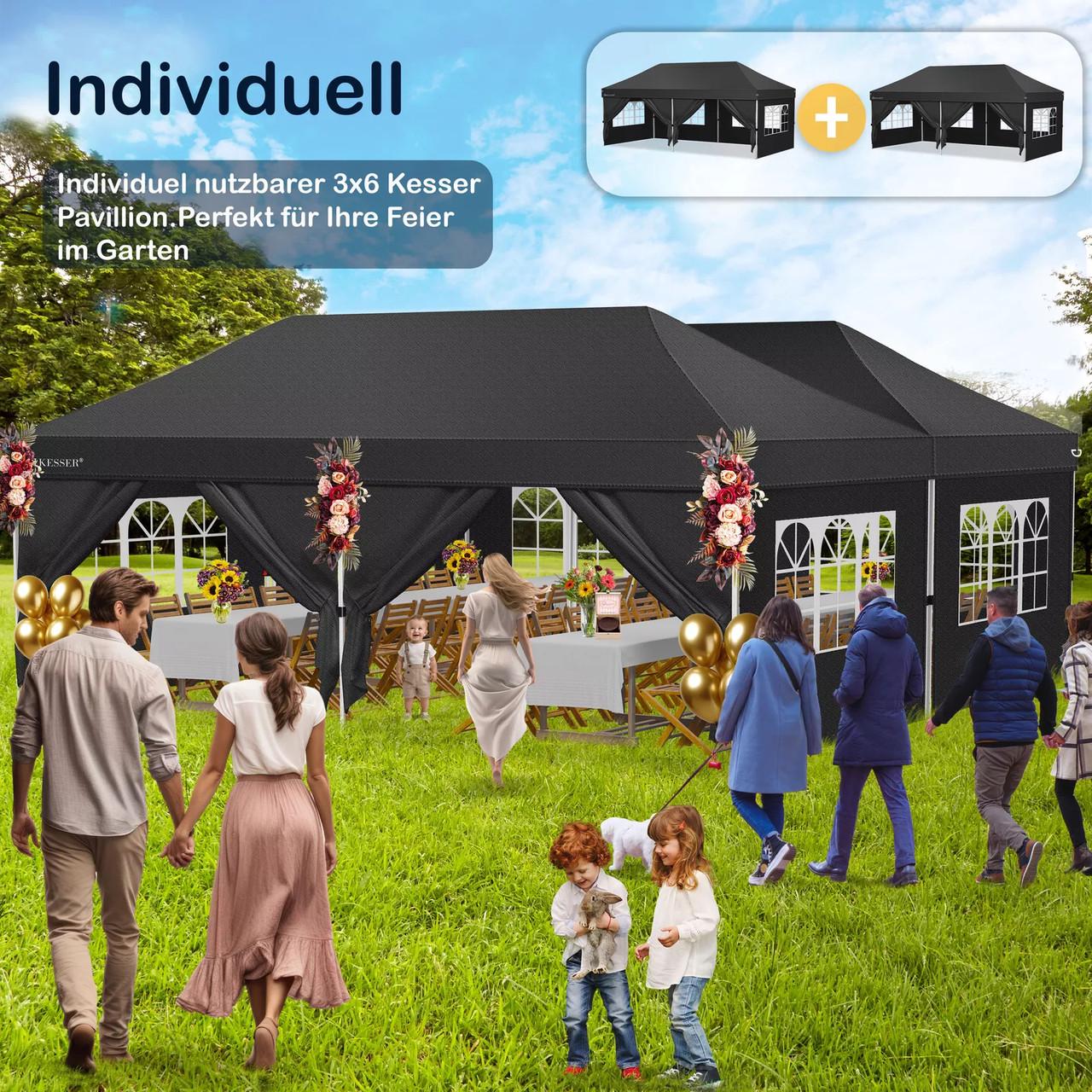 Павильон садовая KESSER 6x3 м UV50+ Черный - фото 8 Павильон садовая KESSER 6x3 м UV50+ Черный - фото 8