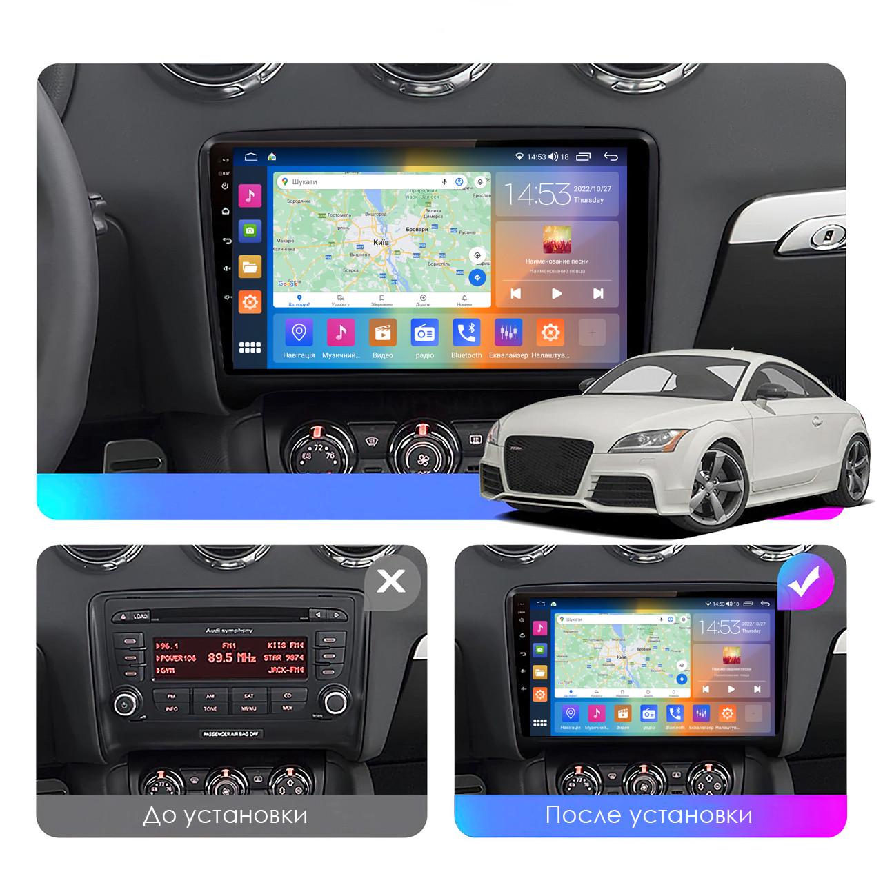 Автомагнітола штатна Lesko CarPlay/4G/Wi-Fi/GPS для Audi TT RS II 8J 2009-2014 IPS 2/32Gb 9" (1708699280) - фото 3