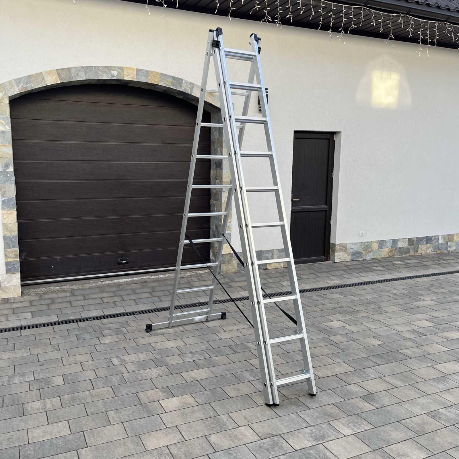 Драбина алюмінієва Higher універсальна розкладна 3х10 (10174481) - фото 10 Драбина алюмінієва Higher універсальна розкладна 3х10 (10174481) - фото 10