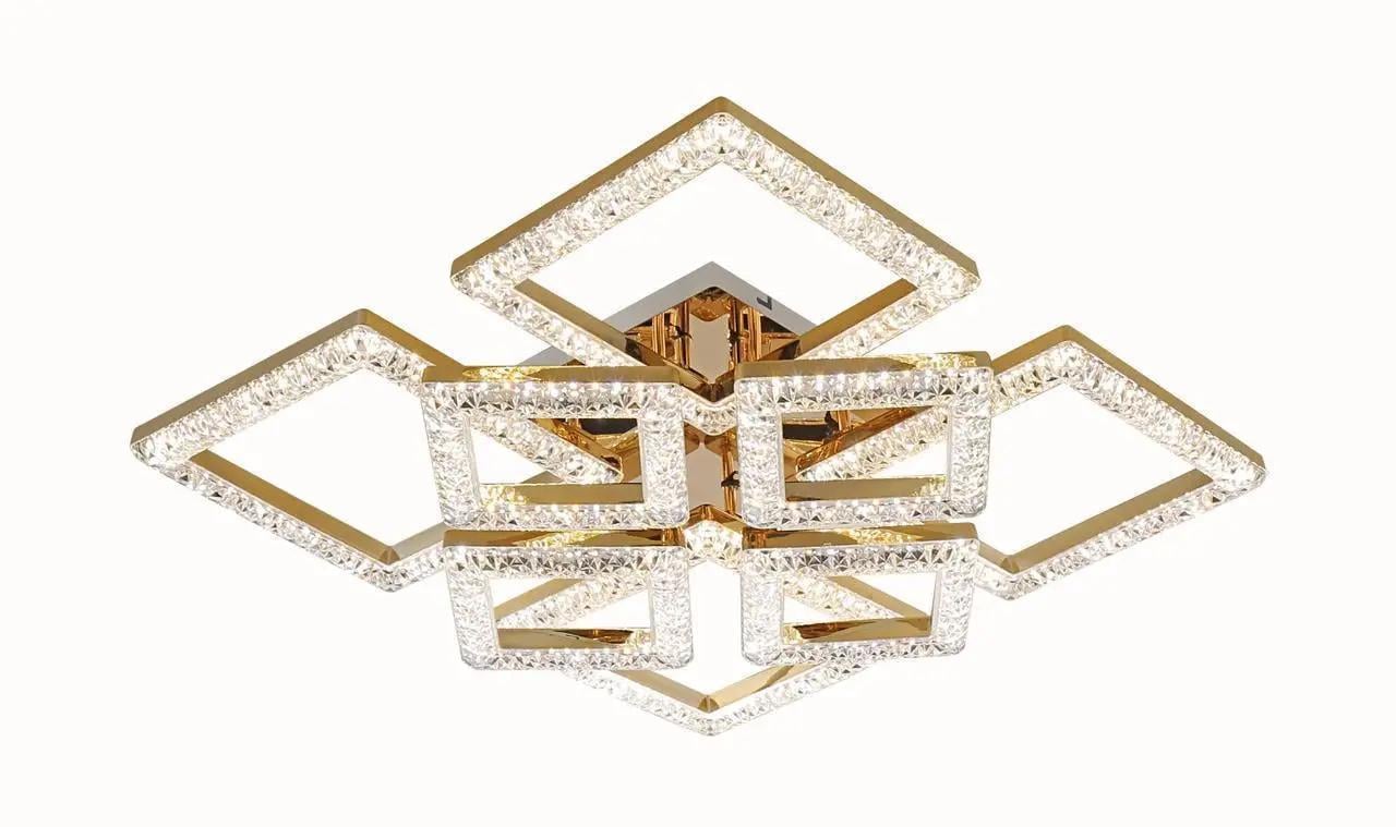 LED-люстра потолочная акриловая Valeso 2188-4+4C 176W Золотой (28686754)