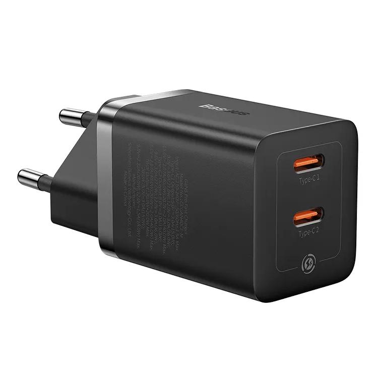 Зарядное устройство сетевое с быстрой зарядкой BASEUS GaN5 Pro 40W Type-C Type-C Black (CCGP180101)