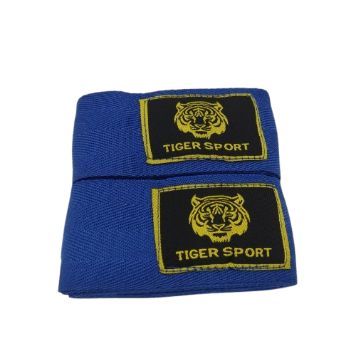 Бінт боксерський TigerSport 2,5 м бавовна Синій (151577)