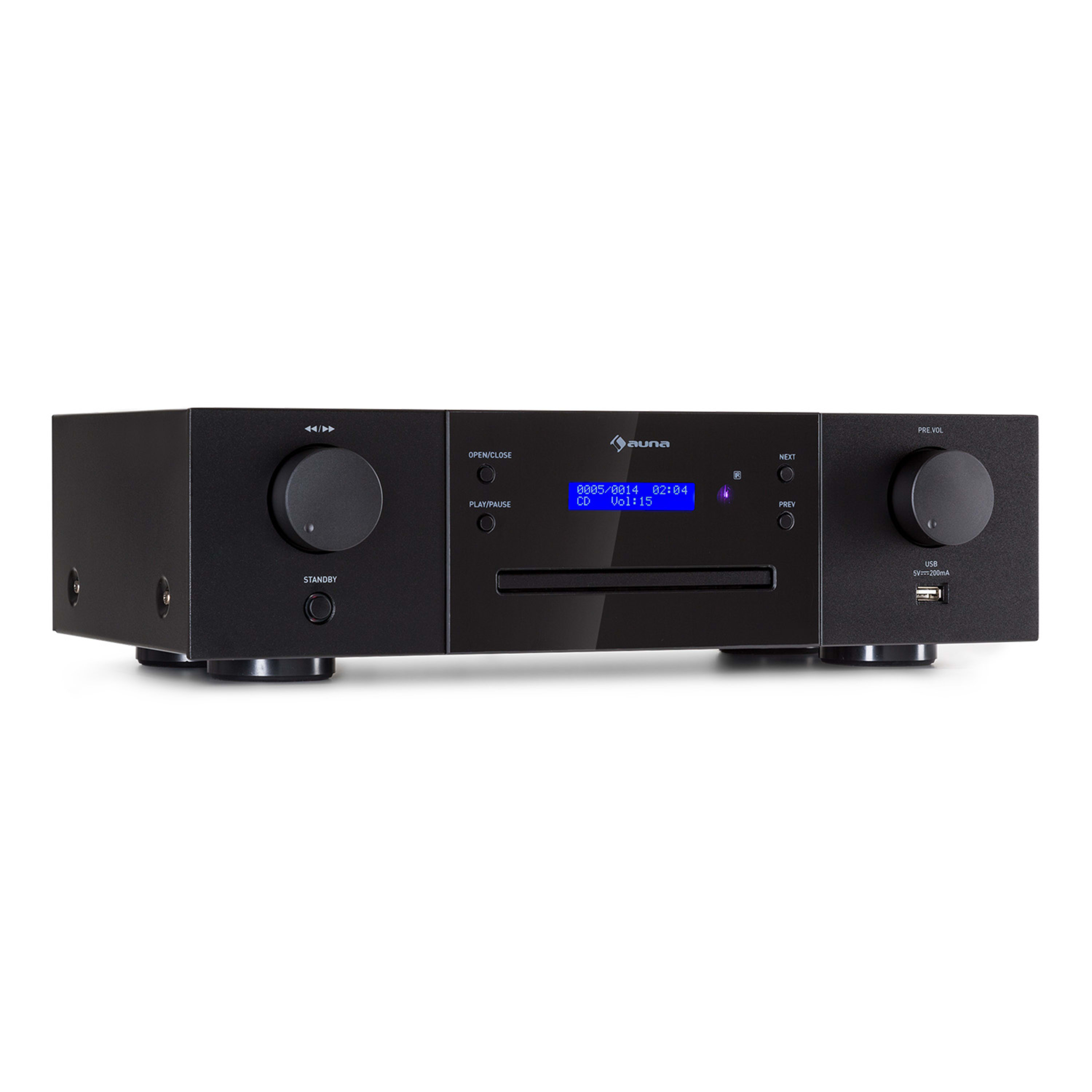 Музыкальный центр/CD-проигрыватель Auna CD-1000 DG формат CD-R/RW/MP3 (10038327)