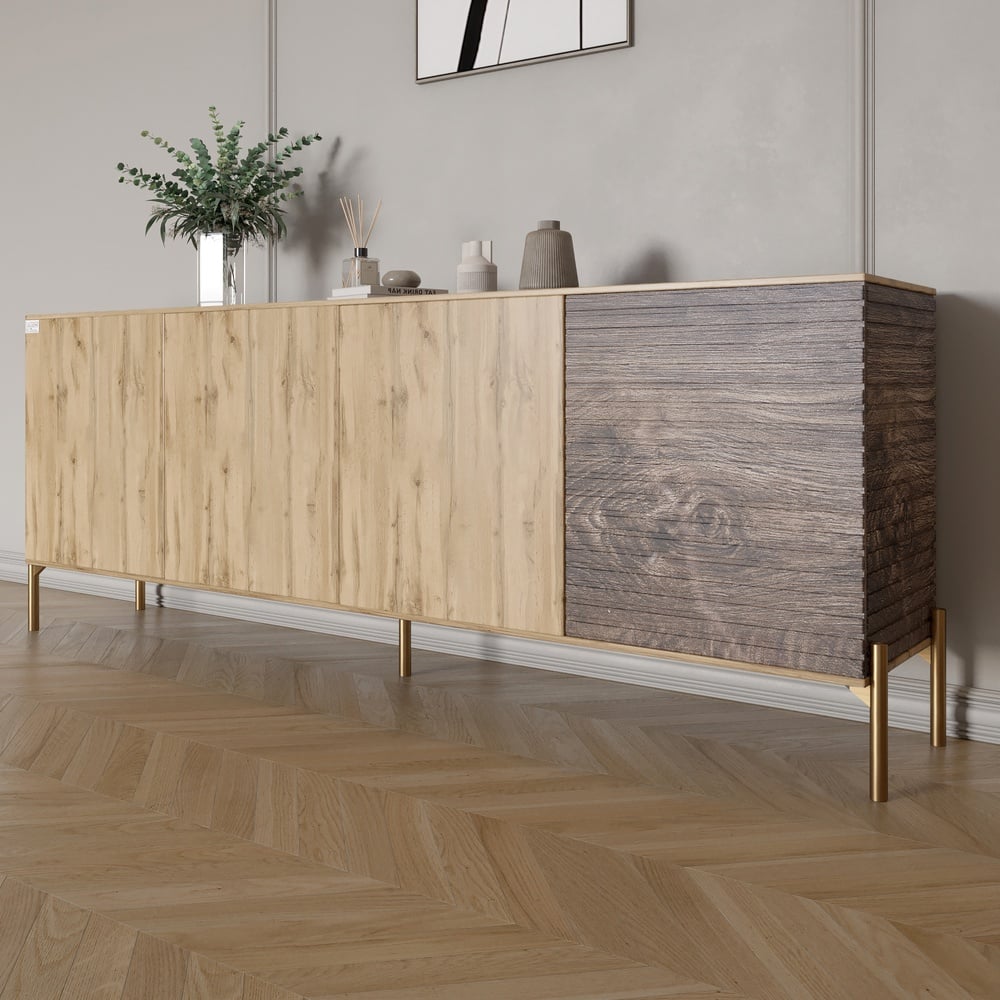 Комод Lion Грей 204x38x76,5 см Дуб Аппалачи/Дерево (LION-042658)