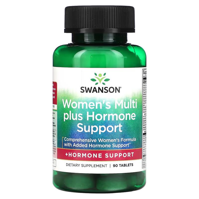 Мультивитамины Swanson Women's Multi Plus Hormone Support для поддержки гормонального баланса женщин 90 tablets