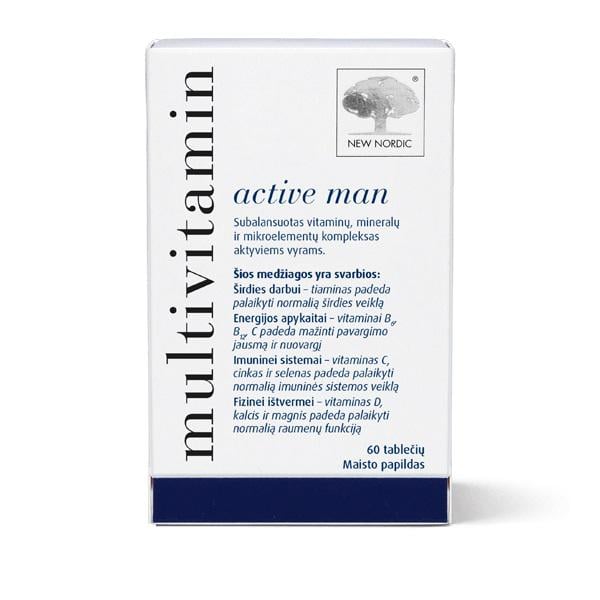 Витаминно-минеральный комплекс для мужчин New Nordic Multivitamin active man 60 таблеток (000020727)